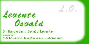 levente osvald business card